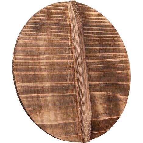 Couvercle de wok en bois naturel, et rond, 20 x 20 x 1,6 cm, avec protection anti-éclaboussures d'huile, Couvercle universel pour poêles (1/5)