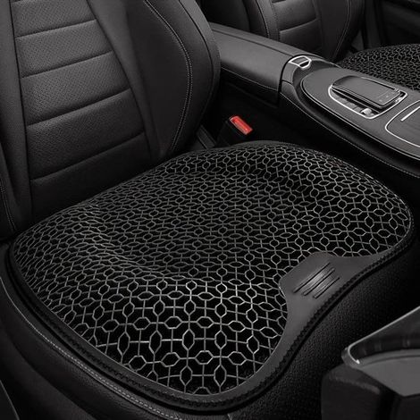 Coussin gel pour siège auto – Design ergonomique et respirant – Régulation de l'humidité – Pour voiture, bureau et position assise prolongée (1/5)