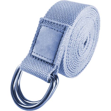 Sangle De Yoga - Boucle Métallique D-Ring Réglable - Pour Étirements Et Alignement Postural - 250 X 3,8 Cm - 1 Pièce (1/5)