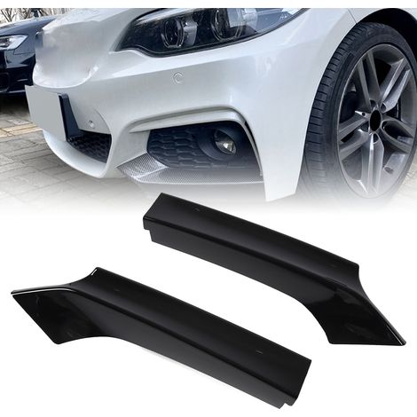 Frontstoßstangenlippe (ein Paar, links und rechts) für BMW 2er F22 F23 M Sport 2014–2019 (ZST-429) Glanzschwarz (1/5)