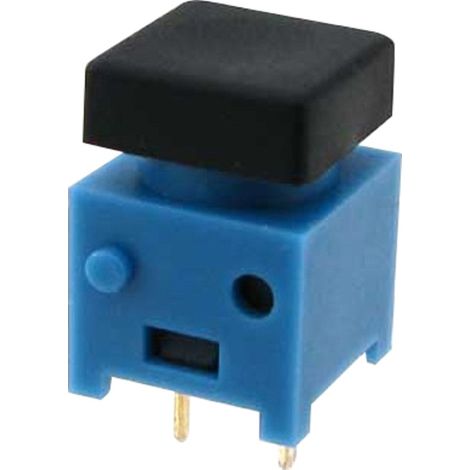 TRU COMPONENTS 703524 DS660S-S BK Drucktaster 100 V 1 A 1 x Aus/(Ein) tastend (L x B) 10 mm x 10 mm (1/2)