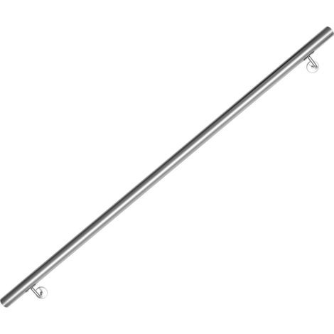 Wolketon Edelstahl Handlauf 50 - 200 cm Treppengeländer Innen &Außen Geländer Wandhandlauf für Treppe aus Edelstahlrohr V2A, Mit Montagematerial, Länge: 150 cm