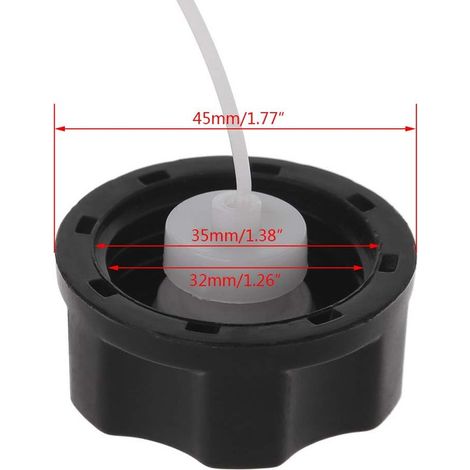 Bouchon de réservoir d'essence pour tondeuses à gazon et équipements de jardin, noir (1/5)