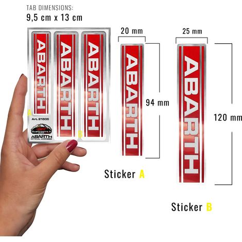 Abarth Adesivi Racing Tabs - Modello: SCRITTE