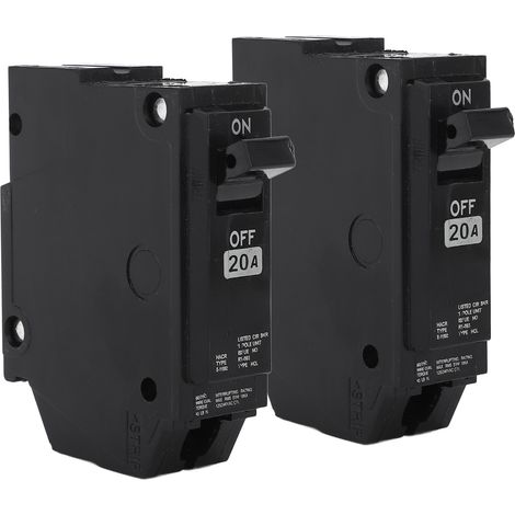 Disjoncteur enfichable à montage sur Rail, 2 pièces, 1P 20A, interrupteur d'air Miniature, protection pour usage domestique (1/5)