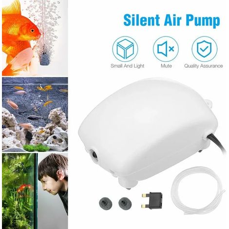 Pompe à air silencieuse pour aquarium, mini compresseur pour aquarium, compresseur réglable, aérateur à pierre à oxygène, accessoires pour aquarium, 110 V 2,5 W.