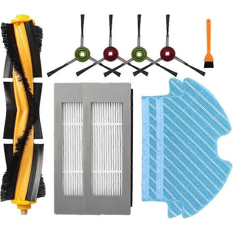Ersatzteile für den Ecovacs Debot OZMO 900 905 DN55 Saugroboter: Hauptseitenbürste, HEPA-Filter und Reinigungstücher. (1/5)