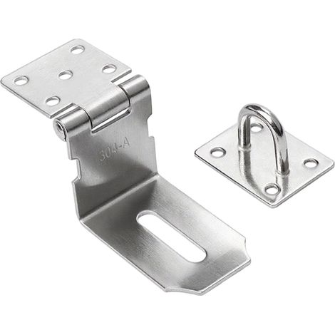 Crémotage de 4 pouces, verrouillage de cadenas en acier inoxydable à 90 degrés, verrou pour l'armoire, la porte, la fenêtre, le tiroir et la boîte rangement (1/5)