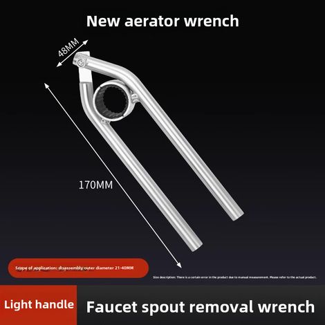 Clé de desserrage pour aérateur de robinet, outil spécial pour retirer le filtre du bec de lavabo de cuisine (clé à bulles à poignée légère) (1/5)