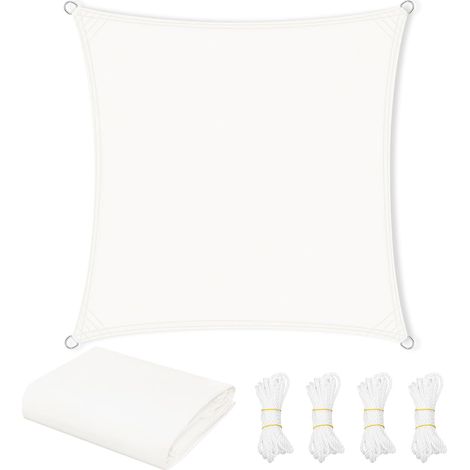 Woltu – Voile d'ombrage imperméable 5x5 m – 200 g/m² polyester haute densité – Protection UV 95% – Traitement déperlant pour pluie