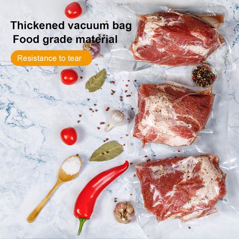 Sacs de mise sous vide (lot de 2) pour la conservation des aliments. Scellez vos repas sous vide. Usage professionnel. Sans BPA.