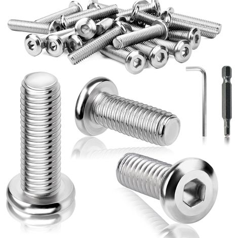Vis Tete Plate M6x25mm Vis Allen M6 Acier Inox 25 Pièces (1/5)