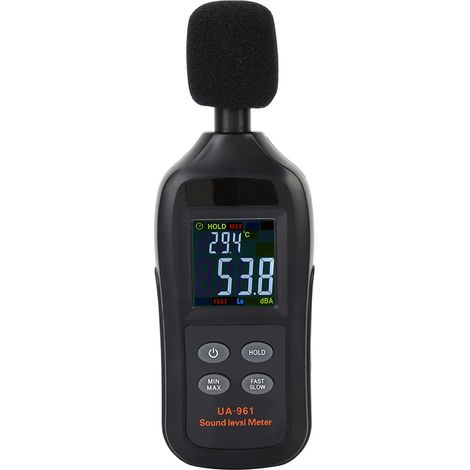 UA961 Black Portable Handheld Digital Sound Level Meter Noise Tester