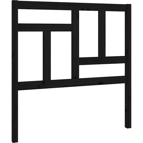 Tête de Lit Armoire de Tête de Lit - Noir 95,5x4x100 cm Bois massif de pin fr24396 (1/5)