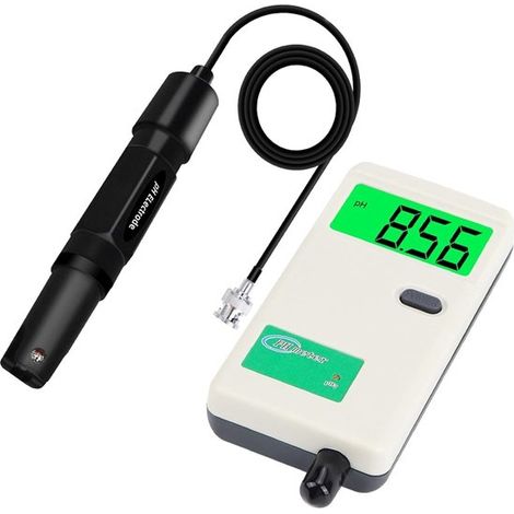 Misuratore di pH digitale per la qualità dell'acqua, analisi dell'acqua, compensazione automatica della temperatura, intervallo di pH 0-14, colore grigio. (1/5)