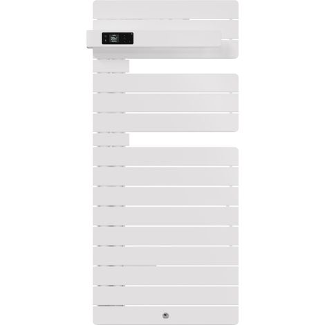 RADIATEUR SÈCHE-SERVIETTES CLASSIQUE MAT À GAUCHE AVEC SOUFFLERIE 1500W BLANC BRILLANT THERMOR 483250 (1/3)