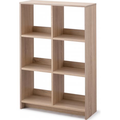 Iris Ohyama – Bibliothèque modulable 6 étagères – Dimensions L26.5 x P68.9 x H109.4 cm – Couleur marron clair – Panneaux de particules durables (1/3)