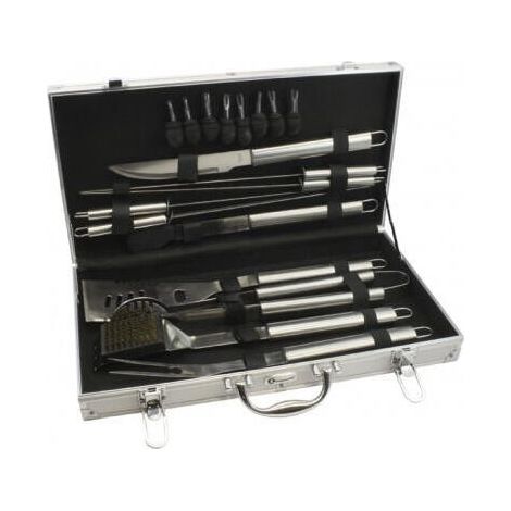 Leopold Vienna LV01070 Set Barbacoa 18 piezas Negro Acero (1/2)
