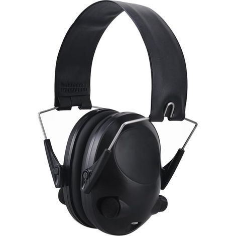 Casque Antibruit Électronique de Tir Noir Abs 21 Db, Bandeau Ajustable Amplification Sonore Intégrée, Usage Longue Durée, 1 Pièce, Protection Auditive pour Activités de Tir (1/5)