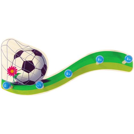 Hess 30300 - Giocattoli In Legno - Appendiabiti Da Parete - Calcio
