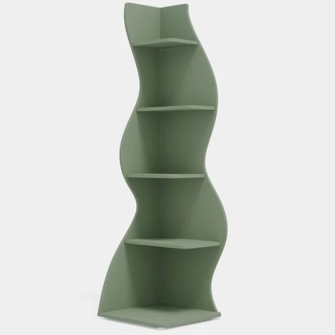 Étagère d’angle en bois 5 niveaux 50 x 50 x 182,5 cm verte MODENUIT (1/5)