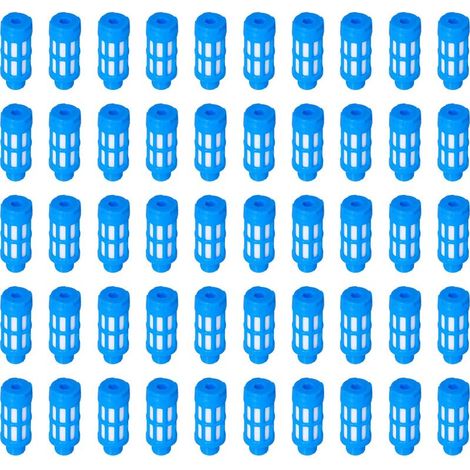 Silencieux pneumatique en plastique, contrôle du débit de la ligne d'air, silencieux d'échappement, raccord de compresseur, bleu, 50 pièces, PSU‑ 01 (1/5)