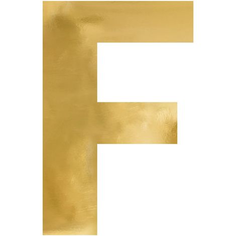 Spiegelbuchstabe „F“, gold, 40x60 cm (1/3)