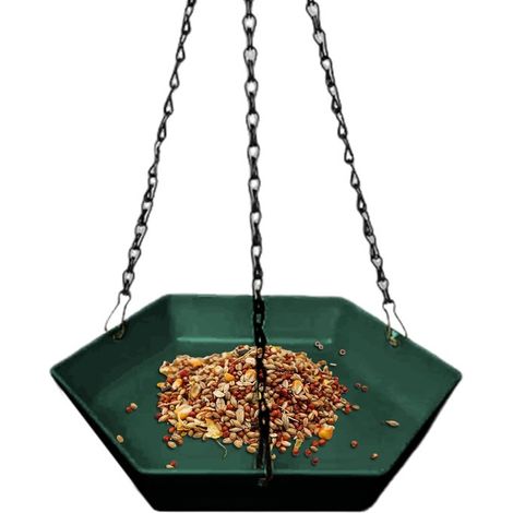 Hängende Vogelfutterhäuschen für den Garten – Vogeltränke Wasserschale für Balkon, Terrasse, Park, Rasen, Patio und Deck