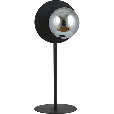 Lampe de chevet OSLO noir/graphite E14 métalverre Emibig (1/4)