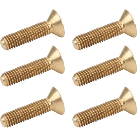 M3 pure copper countersunk hex socket screws (6mm head diameter, 2mm head thickness), sold in packs of 50 (M3 x 12). (1/5)