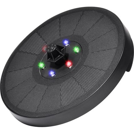 Fontaine Solaire à LED pour Jardins et Bassins avec 7 Buscles et Contrôle du Niveau d'Eau (1/5)