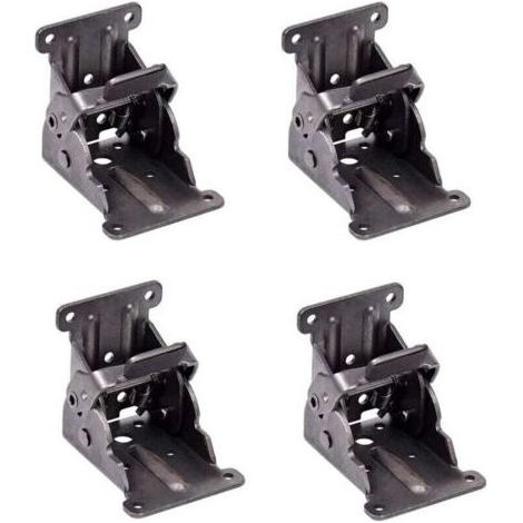 Selbstverriegelnde Scharniere, klappbare Stützhalterung, Beinbeschläge und Eckverstrebung für klappbare Werkbankbeine (2 Sets) (1/5)