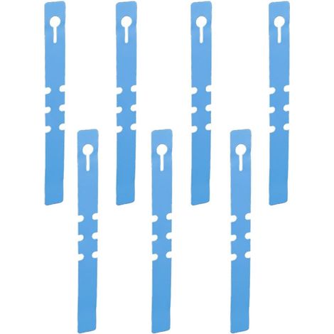 Lot de 100 étiquettes de plantes en plastique bleu réglables à suspendre autour des arbres de jardin, étiquettes de nom pour graines, légumes, fleurs en pot, jardinage, 2 x 21 cm (1/5)
