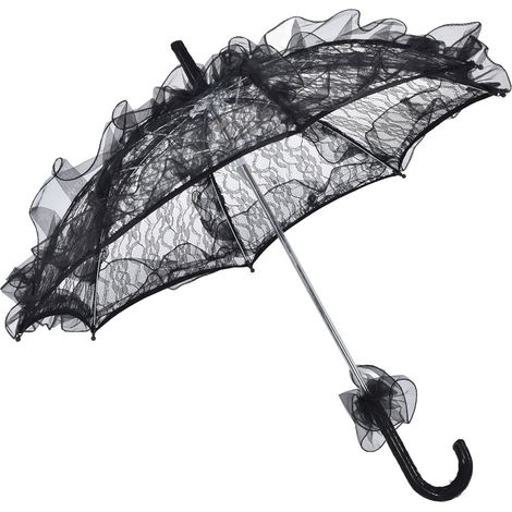 Parasol élégant en dentelle pour la mariée, accessoire de décoration pour les photos de mariage et les fêtes. (1/5)