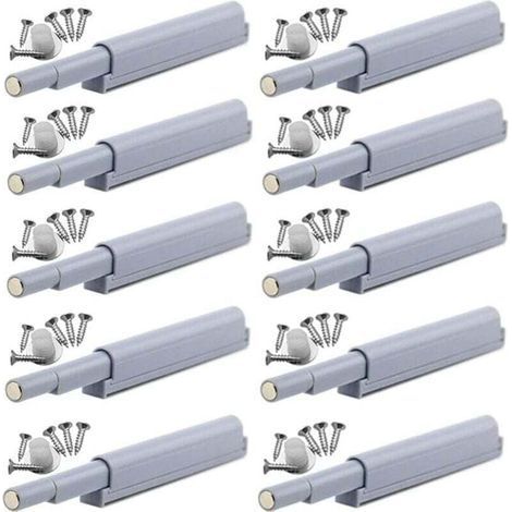 Appuyez pour ouvrir magnétique loquets Fermetures magnétiques push-open ouvre et ferme la porte avec une simple pression (10 pièces),de (1/4)