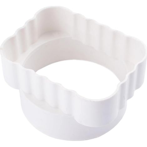 Adaptateur de drainage de tuyau de descente en PVC pour connecter un tuyau de descente carré de 5,1 x 7,6 cm à un égout rond de 7,6 cm et un tuyau de vidange (blanc) (1/5)