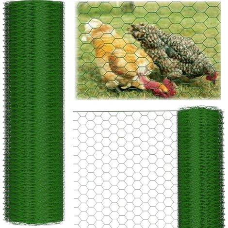 Grillage souple 0,5m x 25m – Fil d'acier galvanisé avec revêtement PVC – Maille 25x25mm – Protection jardin contre rongeurs et volailles (1/5)