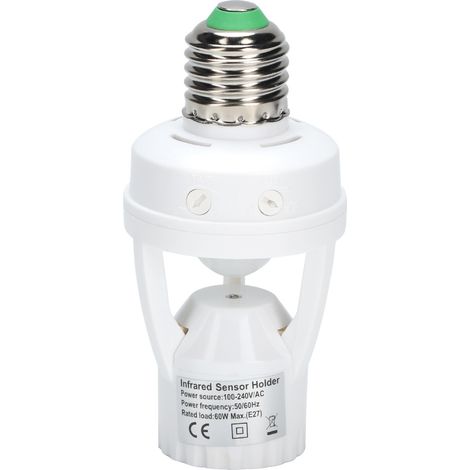Ortviai Douille Lampe E27 avec Capteur de Mouvement PIR pour Couloir et Entrepôt – 100-240 V (1/5)