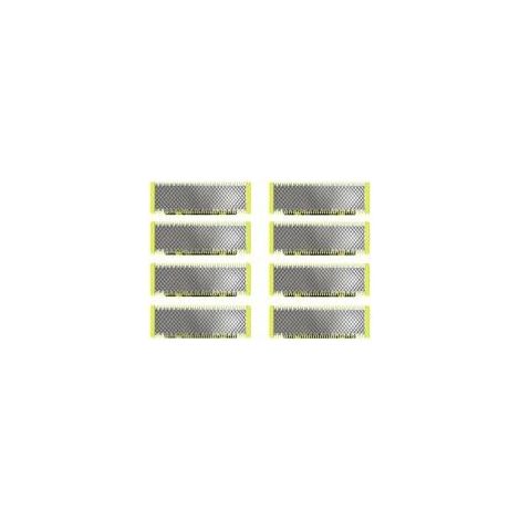 Ahlsen Applicable à OneBlade - Lames de rechange, pour rasoir/tondeuse électrique OneBlade, acier inoxydable robuste, taille, stylisation et rasage, lot de 8 (1/5)