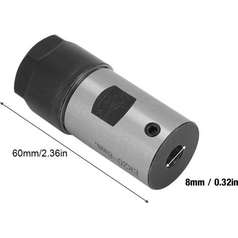 Bloc porte-collet ER20 C25-ER20-50L pour axe broche moteur barre de serrage 8 mm tour fraiseuse perceuse (1/5)