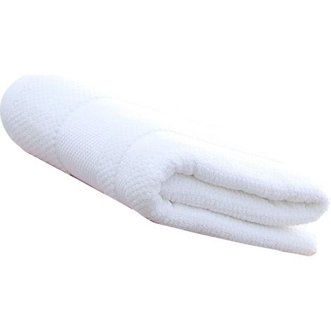 Cotton Bath Towel 70 x 140 cm, Thickened 600 g, Soft, Highly Absorbent, Quick-Drying Towel for Bathroom, Beach, Hotel, Travel, Family Use (White) (1/5)