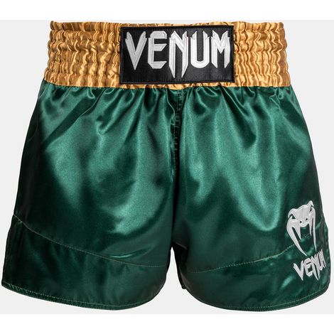 Pantalones cortos clásicos Venum Muay Thai Verde/Dorado/Blanco Talla L