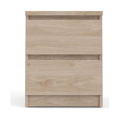 Nada Nachttisch 2 Schubladen Hickory-Dekor. (1/5)