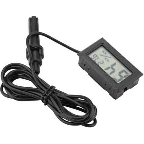 Mini thermomètre hygromètre, moniteur de jauge de compteur d'humidité numérique LCD intégré avec sonde externe pour incubateurs, couveuses, réservoir de reptiles, aquarium, réservoir (1/5)