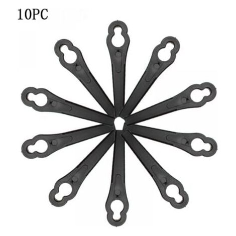 Lames de Rechange pour Coupe-Bordure, 10 Pcs Lames Coupe Bordure, Lame Tondeuse à Gazon Univers, Remplacement des Lames de d'Herbe (1/4)