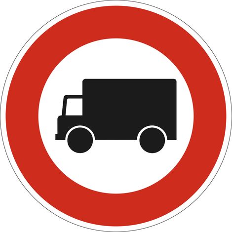 Panneau Accès Interdit aux Véhicules de Transport de Marchandises B8 – 650 mm – Signalisation Ronde Sécurité Routière – Modèle Bretagne – Aluminium Rétro-réfléchissant NF (1/3)