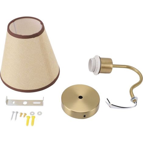 Applique murale lin moderne decorative pour chambre salon couloir éclairage interne 110‑220V Lampe LED E26/E27 40W fer (1/5)