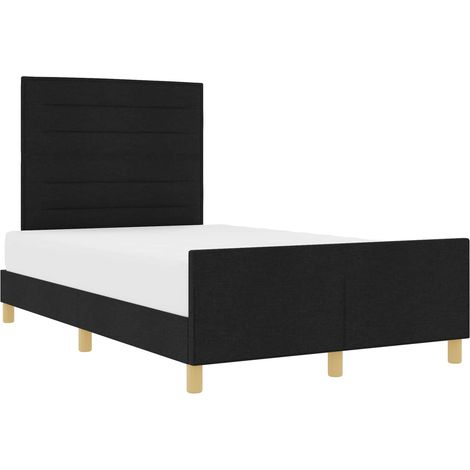 Maison Exclusive - Cadre de lit avec tête de lit Noir 160 x 200 cm tissu