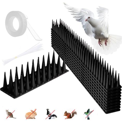 Picots Anti-Pigeons et Oiseaux pour Toiture - Lot de 10 Bandes de Protection pour Balcon, Rebords de Fenêtre et Clôtures, Répulsif Efficace et Durable (1/5)