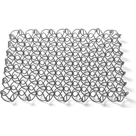 Tapis isolant pour pique-nique, dessous de verre, tapis de table anti-brûlure, tapis de camping en acier inoxydable, dessous de verre en maille à ressort,Noir, (1/4)
